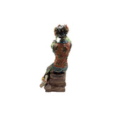 Chinese Porcelain Ritual Style Dressing Catching Fish Lady Figure ws4851S