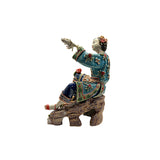Chinese Porcelain Qing Style Dressing Catching Fish Lady Figure ws4853S