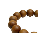 Chinese Brown Sandalwood Beads Hand Rosary Praying Bracelet ws4877S