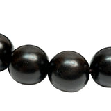 Chinese Dark Brown Resin Beads Hand Rosary Praying Bracelet ws4879S