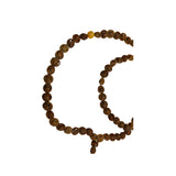Brown Carved Flat Bean Shape Beads Hand Rosary Praying Chain ws4881S