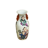 Chinese White Porcelain Colorful Children Graphic Vase Display ws4893S