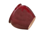 Simple Oxblood Red Glazed Ceramic Fishbowl Planter Pot ws4961S