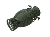 Archaistic Ancient Style Green Bronze Hu Form Ritual Vase Display Art ws4969S