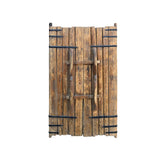 Chinese Vintage Iron Hardware Door Gate Wall Tall Panel ws4983S