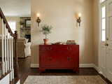 Distressed Brick Red Drawers Doors Sideboard Credenza Console Table ws4987S