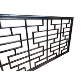 Dark Brown Rustic 100" Geometric Rectangular Wood Panel Screen ws5009S