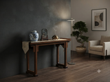 Oriental Point Edge Altar Natural Wood Grain Everted Flanges Console Table ws5028S