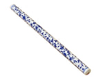 Blue White Porcelain Floral Graphic Flute Shape Tube Display Art ws5039S