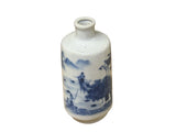 Small Blue White Handpaint Scenery Graphic Porcelain Vase ws5044S