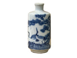 Small Blue White Handpaint Cranes Pine Scenery Graphic Porcelain Vase ws5045S
