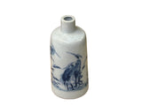 Small Blue White Handpaint Birds Scenery Graphic Porcelain Vase ws5046S