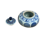 Tiny Small Blue White Oriental Graphic Porcelain Jar ws5057S