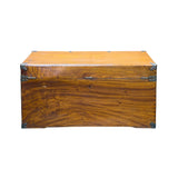 Vintage Oriental Wood Rectangular MoonFace Hardware Trunk Table ws5067S