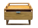 Simple Minimalistic Sleek Light Brown Drawer End Table Nightstand ws5082S