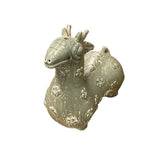 Vintage Celadon Floral Pattern Ceramic Ancient Chinese Style Art Figure ws5085S