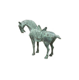 Chinese Rustic Oxidized Patina Color Ancient Style Horse Metal Figure GB006S