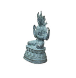 Chinese Rustic Oxidized Patina GuanYin Bodhisattva Metal Buddha Statue GB003S