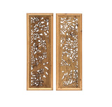 Set 4 Chinese Raw Wood Flower Birds Carving Wall Panels GB035S