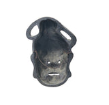 Vintage Asian Black Red Lacquer Demon Guardian Wood Mask Display Art GB051S