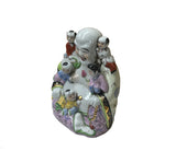 Oriental Color Happy Laughing Buddha Children Porcelain Figure GB102S