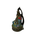 Vintage Cloisonne Enamel Lotus Bodhisattva Metal Buddha Statue GB182S