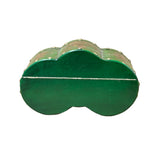 Oriental Bright Green Flower Bird Graphic Circles Shape Container Box GB206S