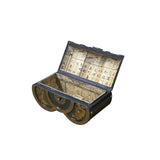 Oriental Black Flower Bird Graphic Circles Shape Container Box GB221S