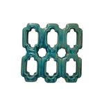 Chinese Rectangular Open Turquoise Mix Glaze Wall Floor Clay Tile GB224S