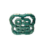 Chinese Eternal Knot Green Mix Glaze Wall Floor Clay Tile GB223S