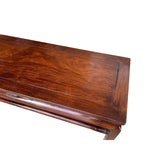 Vintage Oriental Brown Stain Ming Style Simple Altar Console Table GB241S