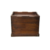 Oriental Small Drawer Burl Pattern Accent Treasure Chest Box GB265S