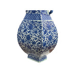 Chinese Blue & White Porcelain Hexagon Lotus Flower Vase GB317S