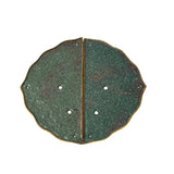 Set Turquoise Enamel Cloisonne Flower Shape Metal Decor Plaque Art GB348S