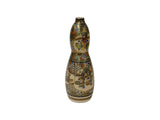 Vintage Asian Gourd Shape Artistic Intricate Graphic Porcelain Mini Vase Art GB701S