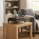 Rectangular Natural Wood Pattern Brown Open Work Table Top Display Stand Easel GB702S