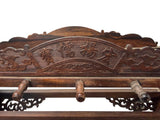 Oriental Rosewood Delicate Dragon Floral Motif Display Rack GB718S