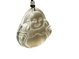 Clear Crystal Glass Artistic Happy Laughing Buddha Pendant GB720S