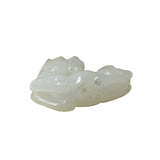 Small Chinese White Stone Restful Horse Pendant Display Art Figure GB736S