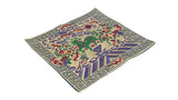 Asian Rectangular Green Kirin Bats Blossom Flower Fabric Display Art GB740S