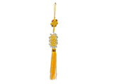 Golden Yellow Clear Resin Crystal Cut Beads Tassel Art GB742S