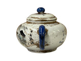Oriental Zisha Clay White Glaze Scenery Graphic Display Art Teapot GB782S