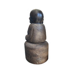 25" Oriental Chinese Zen Young Monk Siting Meditation Stone Statue GB823S