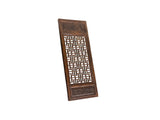 Vintage Aged Brown Geometric Lattice Rectangular Wood Wall Panel GB864S