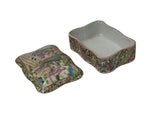 Vintage Famille Rose Enamel Figural Scenery Rectangular Shape Porcelain Box GB872S