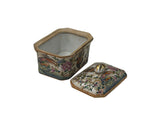Vintage Famille Rose Enamel Flower Bird Rectangular Porcelain Box GB877S