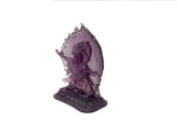 4" Amethyst Purple Crystal Glass Tibetan Guardian Deity Figure GB884S