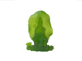 6.5" Lime Green Frosted Crystal Glass Bodhisattva Guanyin Figure GB890S