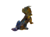 Mixed Color Crystal Glass Mythical Pixiu Fengshui Art Figure GB891S