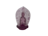 Crystal Glass Amethyst Purple Gautama Amitabha Shakyamuni Statue GB896S